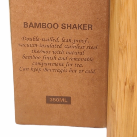 Stainless Steal Thermos with Bamboo Finish - Picture 4 of 8